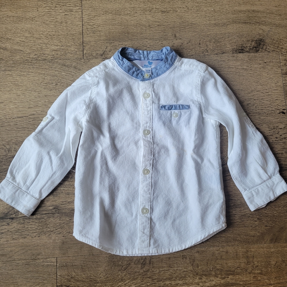 Mon Caramel Formal Shirt 12-18M